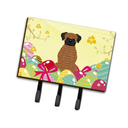 Carolines Treasures Easter Eggs Brindle Boxer Leash or Key Holder BB6117TH68